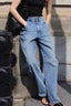 High-Rise Denim Jeans with Pockets
