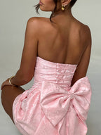 Jacquard Knotted Mini Dress