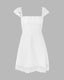 Lace Short-Sleeve Mini Dress with a Sweetheart Neck