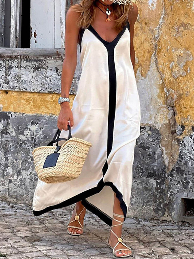 Strappy Adjustable-Strap Midi Dress with an Eye Motif Main image