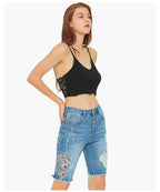 Fitted Jeans with Embroidery
