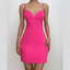 V-Neck Strappy Open-Back Mini Dress with a Split Detail