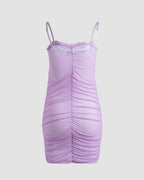 Mesh Dress with Ruched Details