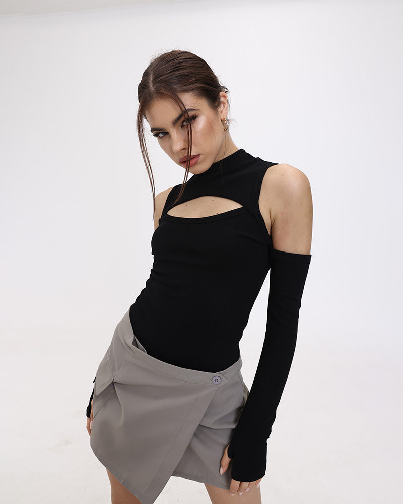 Cutout Long-Sleeve Top
