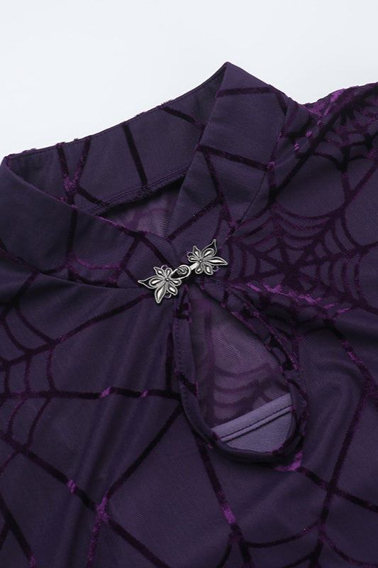 High-Rise Gothic Dress with a High Neck