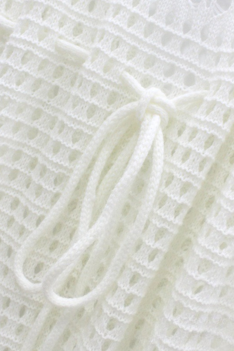 Knit Fringed Cutout Cover-Up