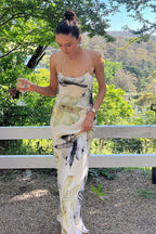 Floral Strappy Dress with an Open Back