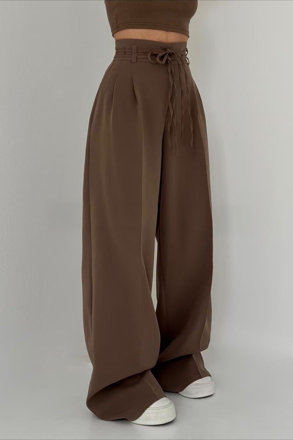 High-Rise Fitted Pants