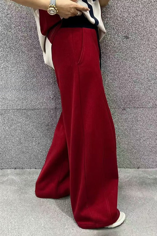 Wide-Leg High-Rise Relaxed-Fit Pants