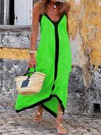 Strappy Adjustable-Strap Midi Dress with an Eye Motif