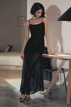 Strappy Mesh Long Dress