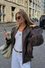 Relaxed-Fit Long-Sleeve Jacket with Zip Details
