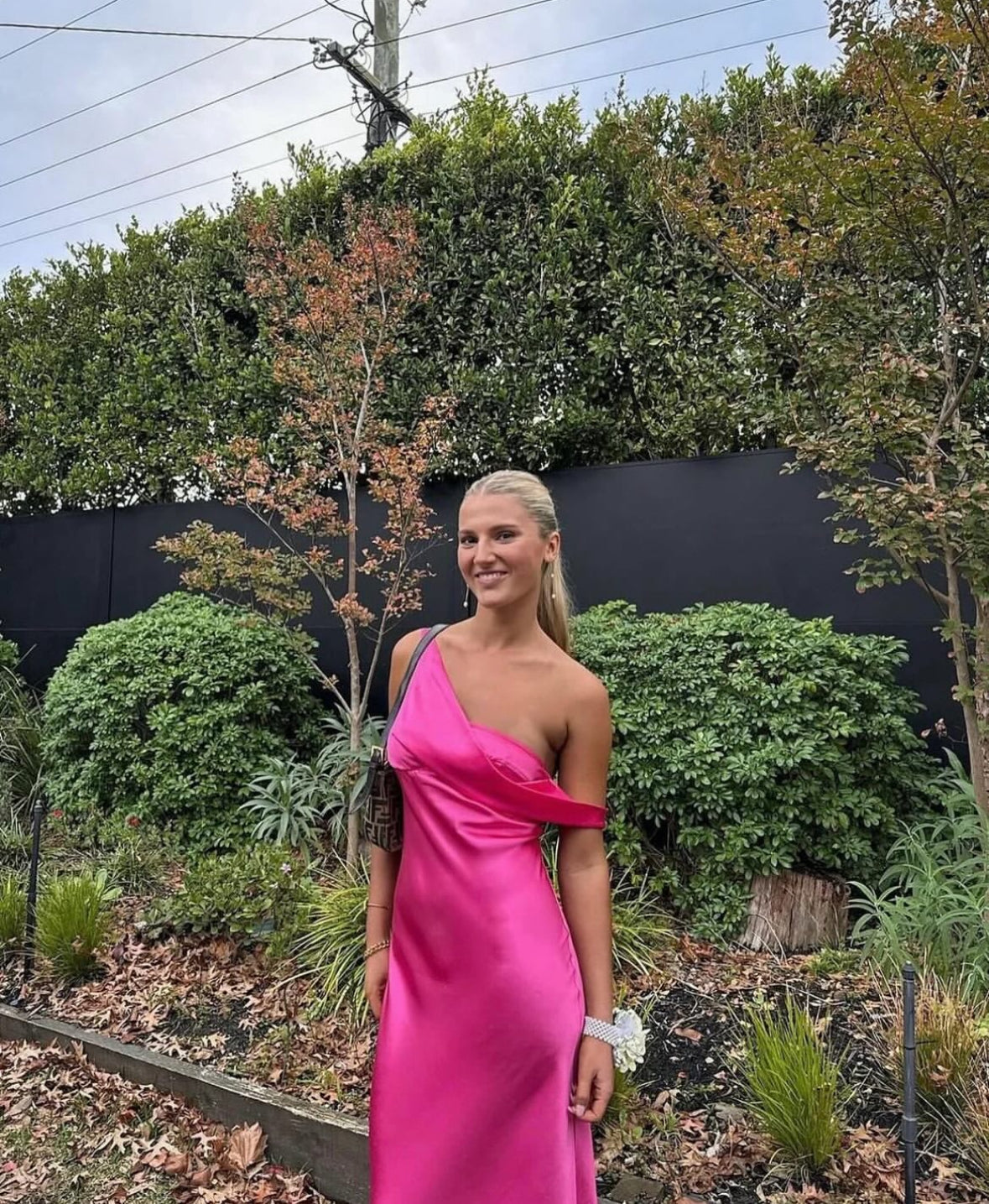 Bias-Cut Draped Asymmetric Dress