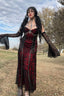Strappy Layered Gothic Dress with Lace Details