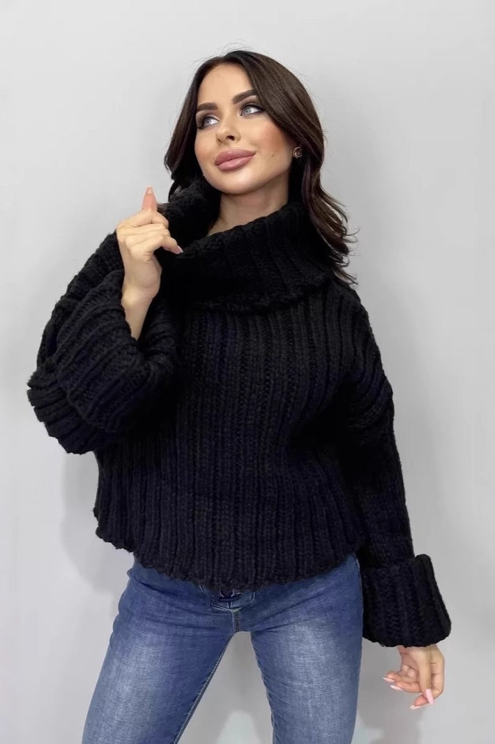 Roll-Neck Relaxed-Fit Sweater