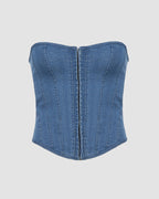 Denim Corset Top