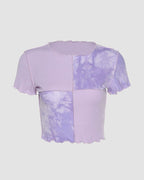 Cropped T-Shirt with Panel Details