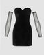 Sweetheart-Neck Mesh Dress
