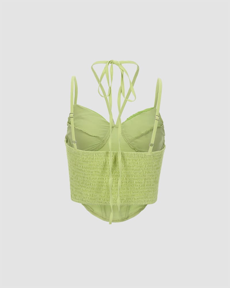 Corset Top with a Halter Neck