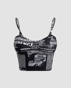Printed Cropped Corset Top