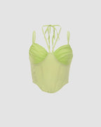 Corset Top with a Halter Neck
