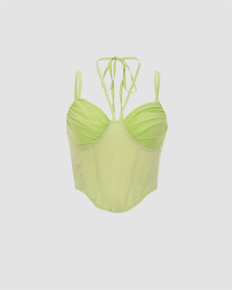 Corset Top with a Halter Neck