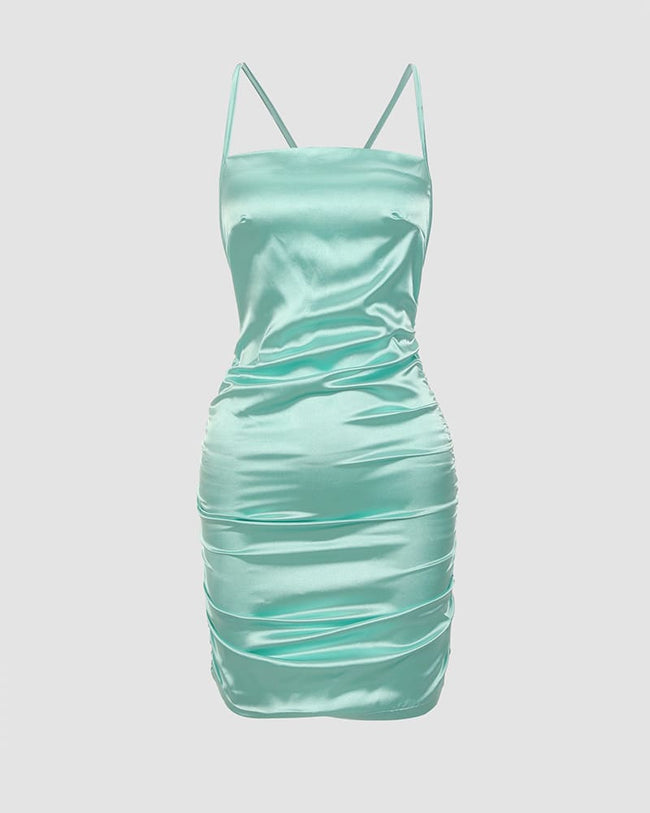 Cowl-Neck Bodycon Ruched Dress Main image