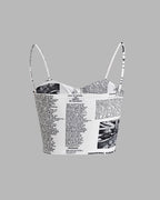 Printed Cropped Corset Top