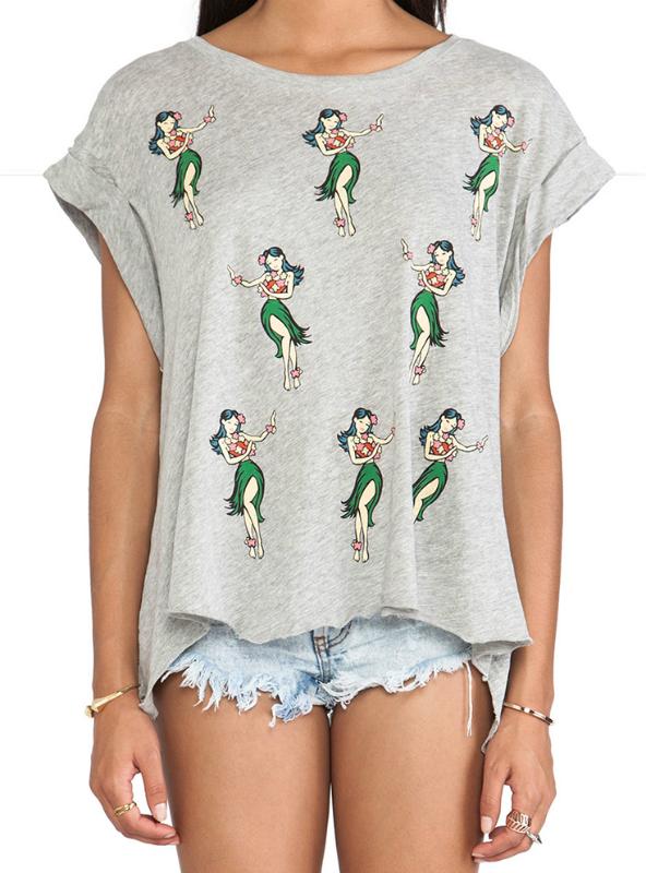 Printed Crewneck Short-Sleeve T-Shirt