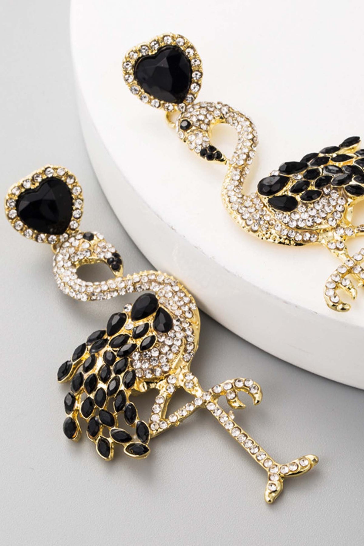 Earrings with Rhinestone Accents