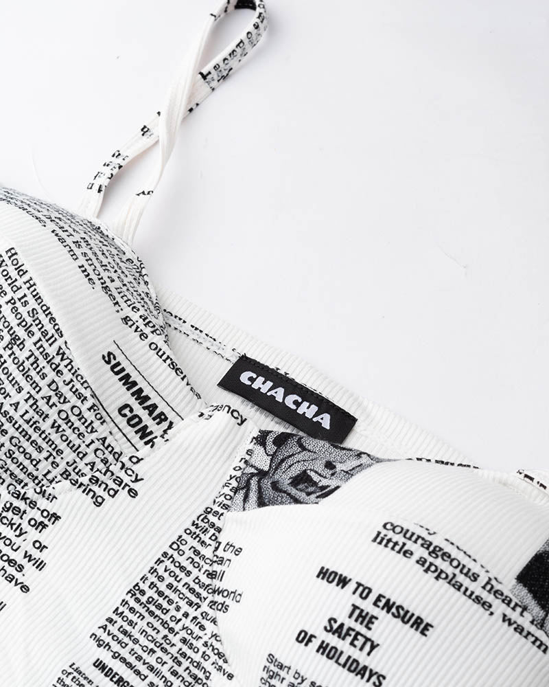 Printed Cropped Corset Top