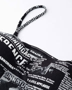 Printed Cropped Corset Top