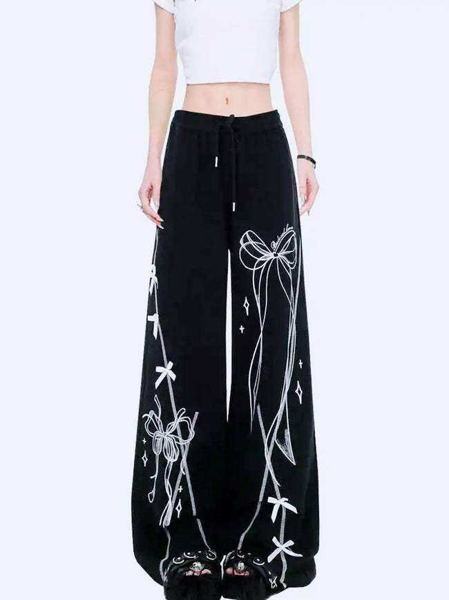 Vintage Gothic Elevated Waist Cleansed Baggy Pant Black / S Main image