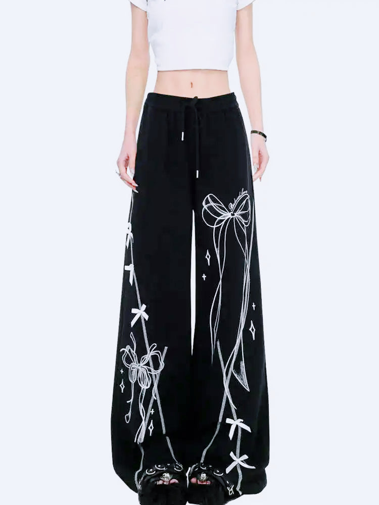 Vintage Gothic Elevated Waist Cleansed Baggy Pant Black / S