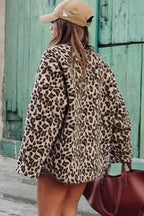 Leopard-Print Oversized Coat