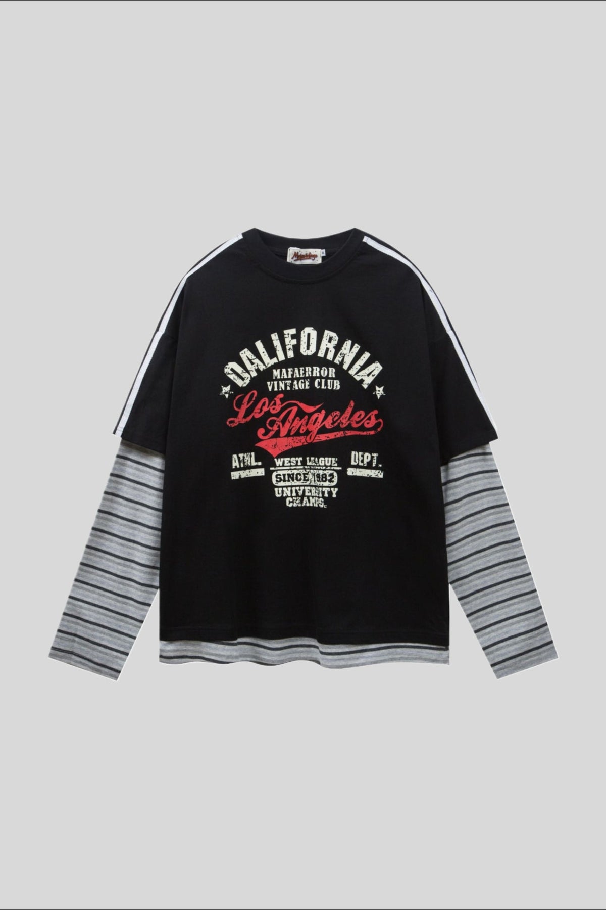 Layered Long-Sleeve California Graphic Tee