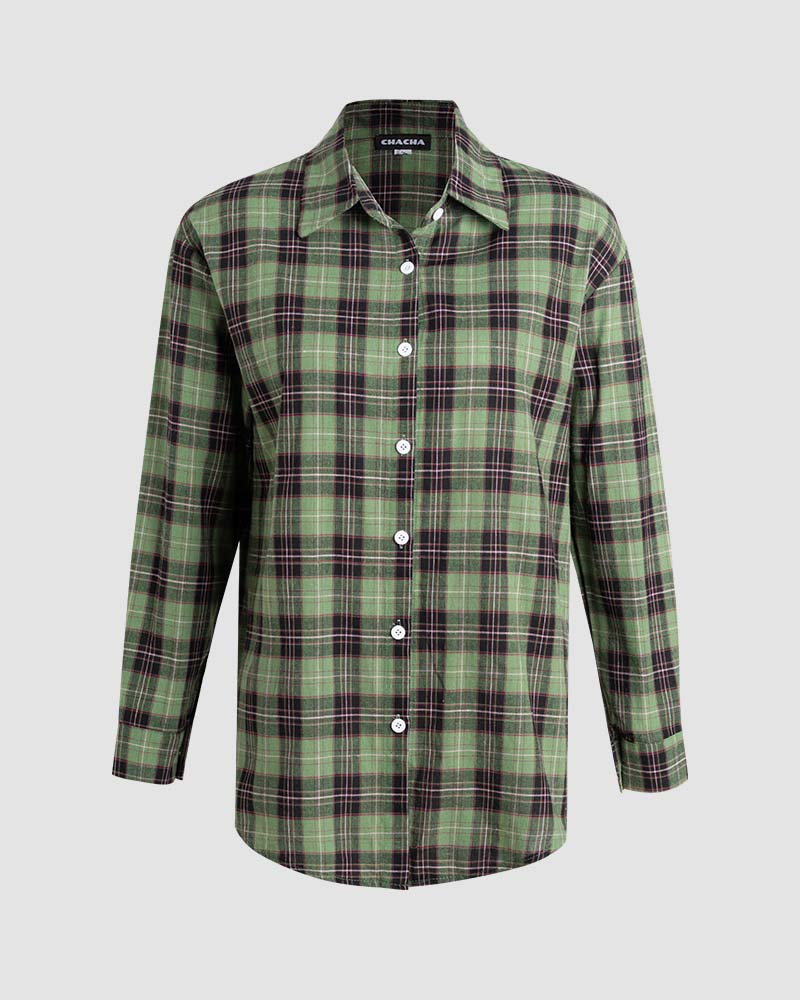 Checked Oversized Shirt
