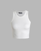 Ribbed Cropped Sleeveless Tank Top