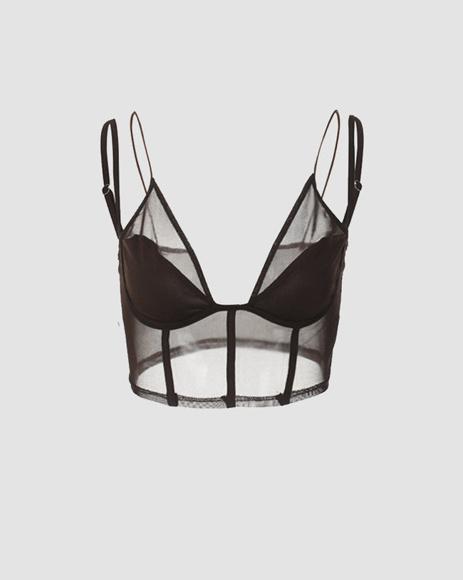 Strappy Mesh Corset Top Main image