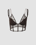 Strappy Mesh Corset Top