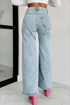 High-Rise Washed Jeans
