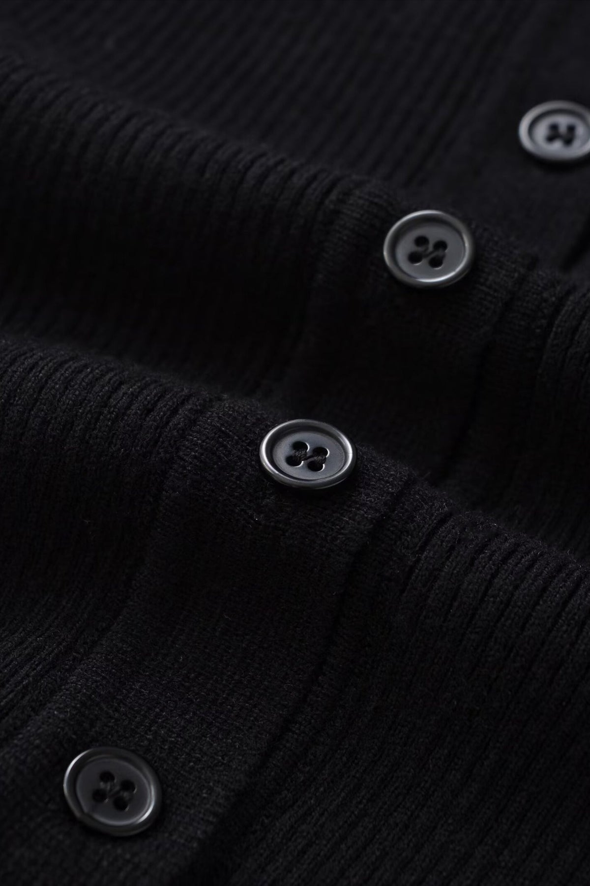 Ribbed Long-Sleeve Top with a V-Neck