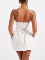 Jacquard Knotted Mini Dress