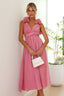 Sheer Maxi Dress with Ruffle Details