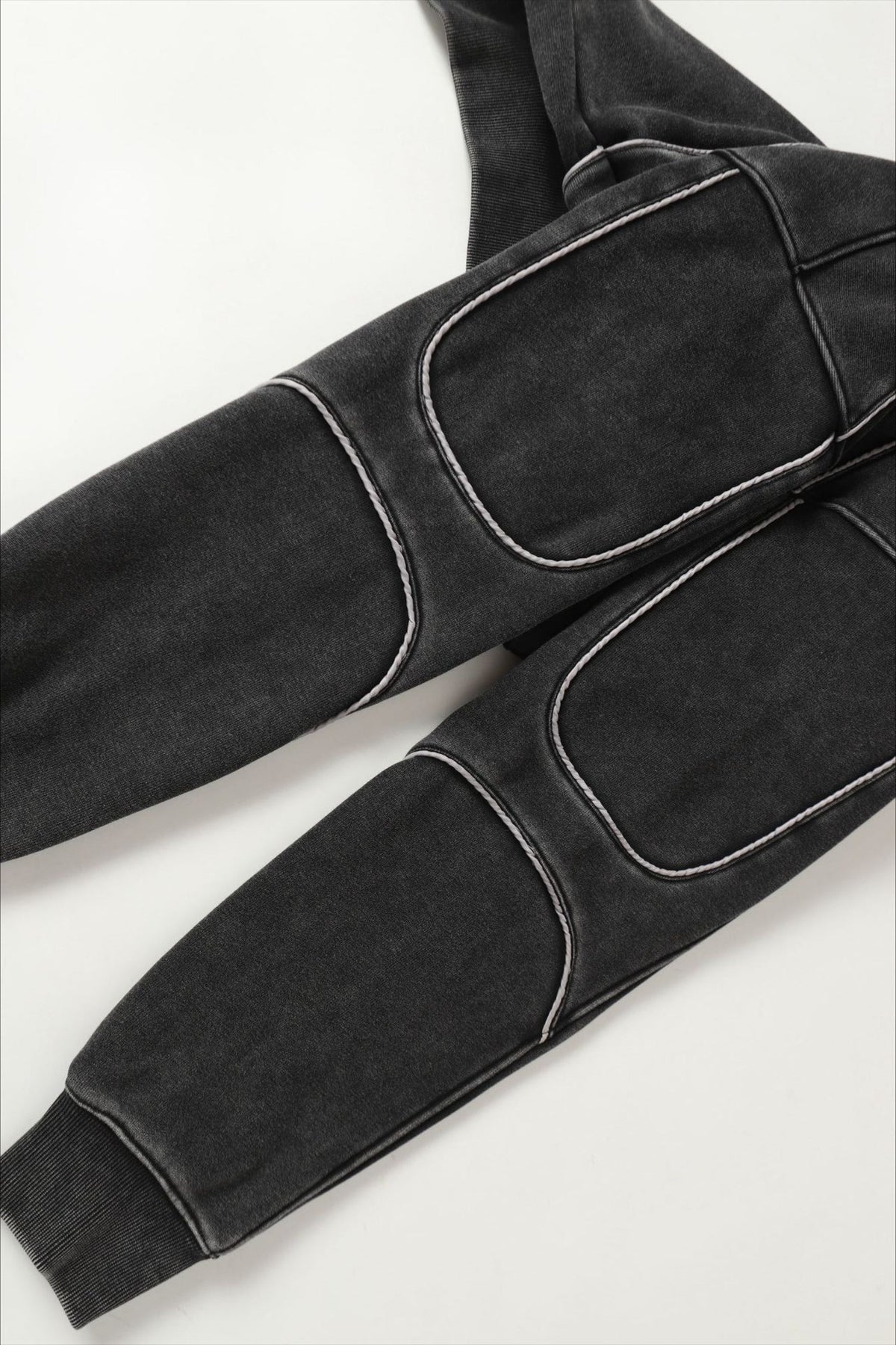 Oversized Washed Hoodie with Panel Seams