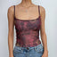 Printed Square-Neck Strappy Cami Top