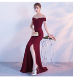 Strapless Evening Dress with a Split Detail