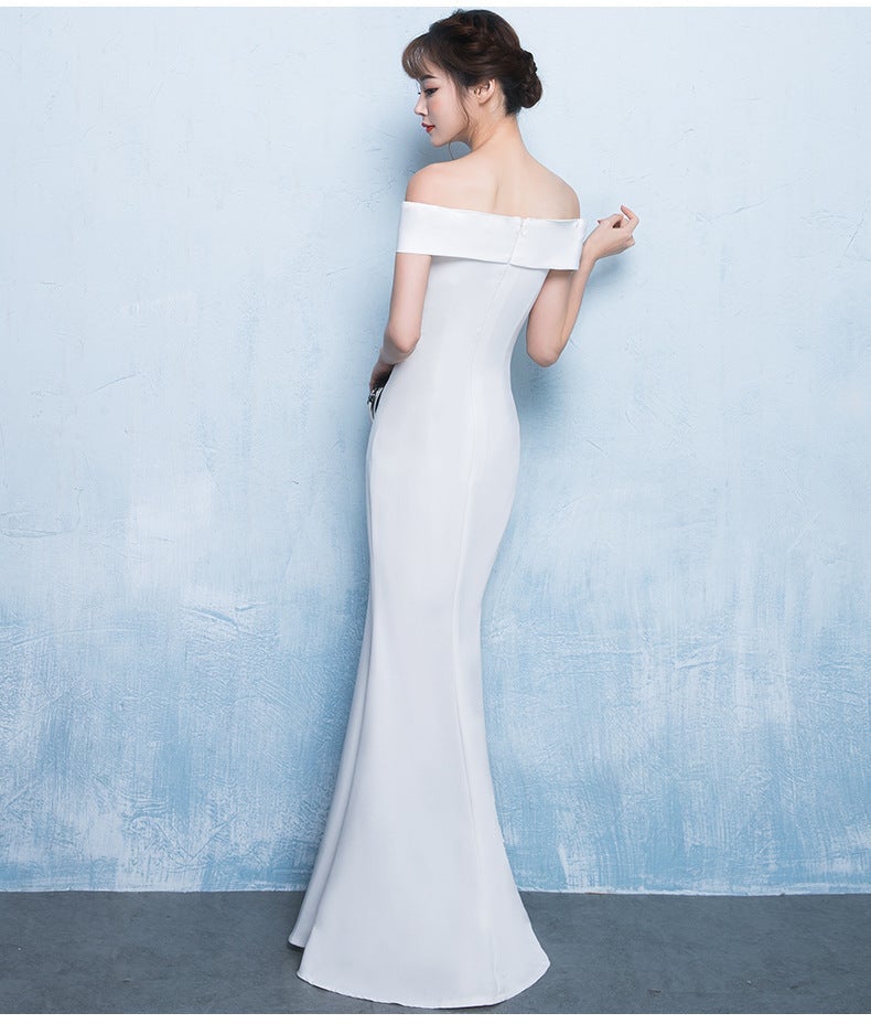 Strapless Evening Dress with a Split Detail
