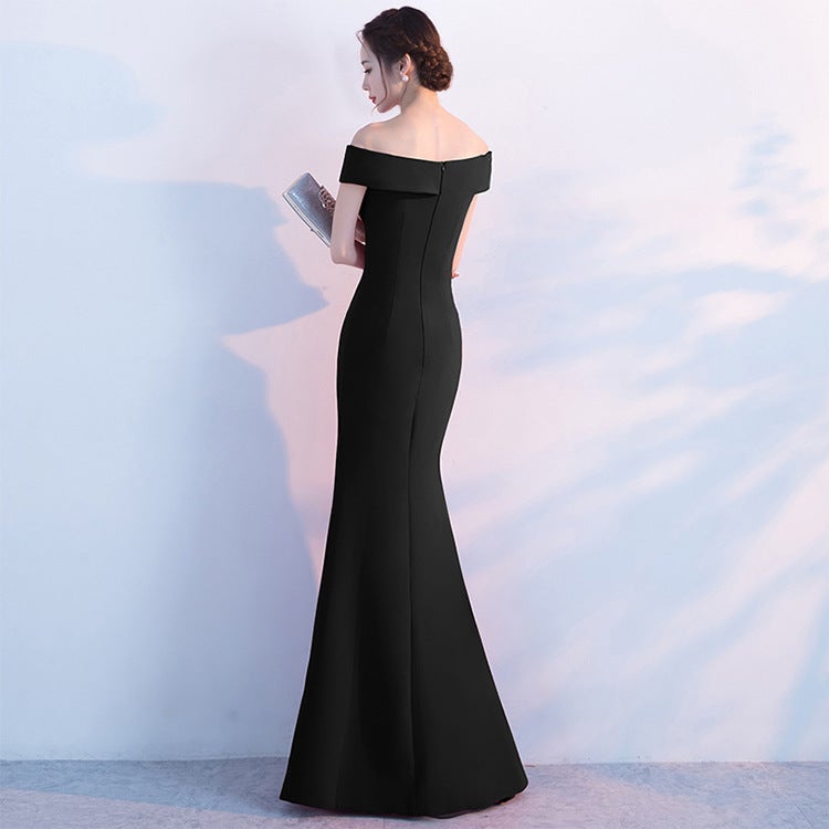 Strapless Evening Dress with a Split Detail