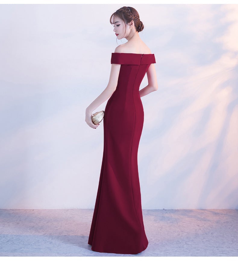 Strapless Evening Dress with a Split Detail